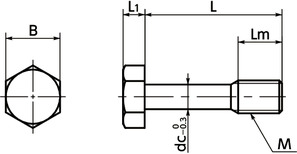 SSC-SNHSHexagon Head Captive Screws寸法図