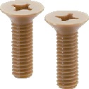 Plastic Screws - Cross Recessed Flat Head Machine Screws - PPS