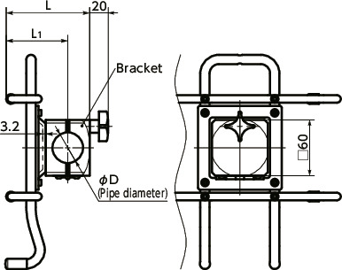 DTR-PBTablet PC Holders - for iPad - Fixed Type寸法図