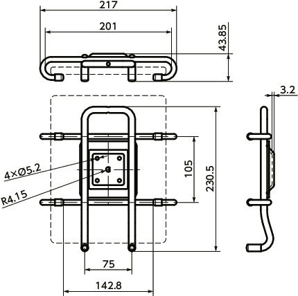 DTRTablet PC Holders - for iPad - Fixed Type寸法図