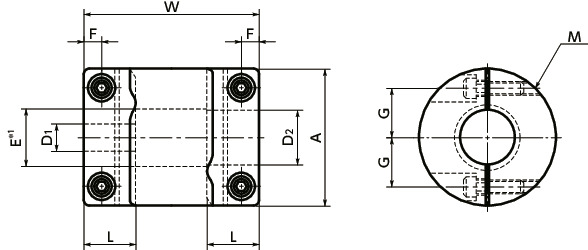 XGT-CFlexible Couplings - High-gain Rubber Type - Standard Type寸法図