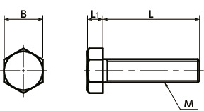 SPC-HPlastic Screws - Hex Head Screws - PC寸法図