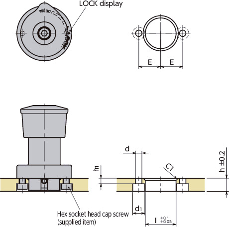 NQTS-F-GLQuick Release Fasteners - Knob Type - Free Slide