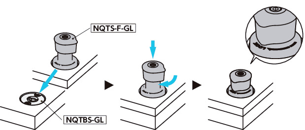 NQTS-F-GLQuick Release Fasteners - Knob Type - Free Slide