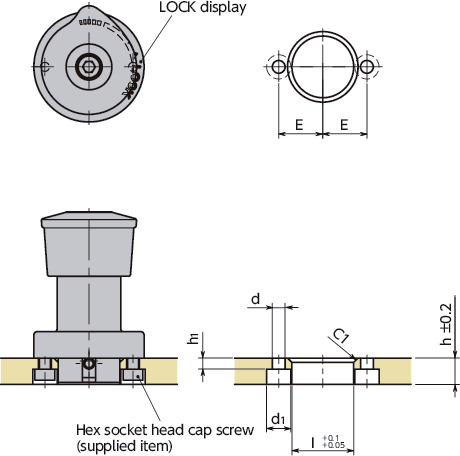 NQTS-F-NI-GLQuick Release Fasteners - Knob Type - Free Slide