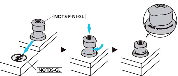NQTS-F-NI-GLQuick Release Fasteners - Knob Type - Free Slide