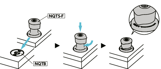 NQTS-FQuick Release Fasteners – Knob Type – Free Slide