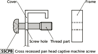 SSCPBPhillips Pan Head Captive Screws - Brass