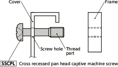 SSCPLPhillips Pan Head Captive Screws - SUS316L