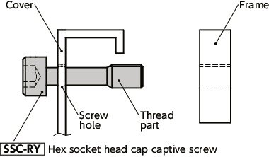 SSC-RYSocket Head Cap Captive Screws - Low Temperature Black Chrome Treatment