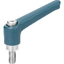 Metal Detectable Plastic Clamp Levers (Male Screws)