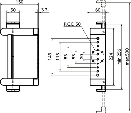 DKBKeyboard Mounting Systems - Fixed Type寸法図