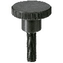 Knurled Knob - Stainless Steel Black