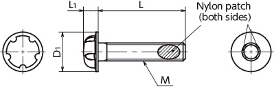 SRS5S-ALKSystem 5 Screws with Nylon Patch寸法図