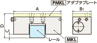 MKLリニアクランパ・ズィー - 空気圧 - 常時開 - 低コストタイプ