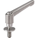 クランプレバー-長穴用座金組み込みタイプ-オールステンレス製