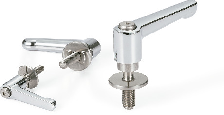 LHMS-LWP-CRクランプレバー - 長穴用座金組み込みタイプ - フラットタイプ