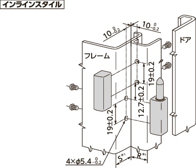 96-MEメタルリフトオフヒンジ