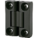トルクヒンジ - アルミニウム(黒アルマイト処理)製 - フラットタイプ