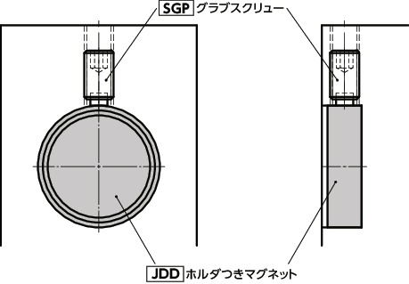 JDD-HFホルダつきマグネット