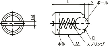 PBF-KN-A4-CEミニボールプランジャ寸法図