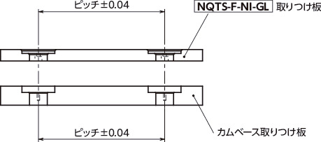 NQTS-F-NI-GLクイッククランプファスナ - ノブ操作 - フリースライド