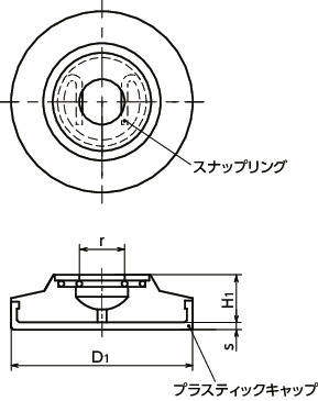 SCPS-KRスラストパッド寸法図
