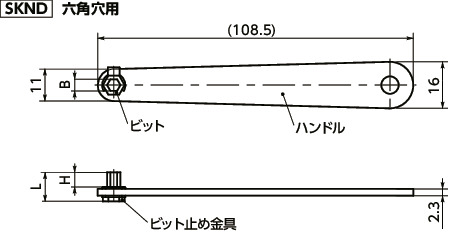 SKND狭所作業対応プレートドライバ寸法図