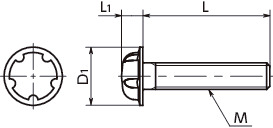 SRS5Sシステムファイブボルト寸法図