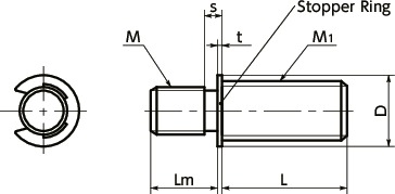 SADS-SDScrew Adaptor - Thread Size Conversion Type寸法図