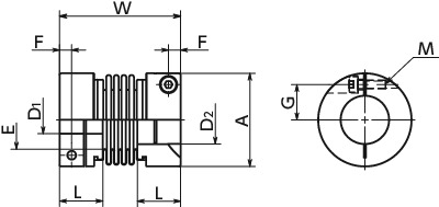 MBB-CFlexible Couplings - Bellows Type寸法図