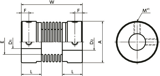 MFBFlexible Couplings - Bellows Type寸法図