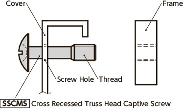 SSCMSCross Recessed Truss Head Captive Screws