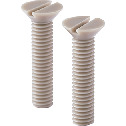 Plastic Screw - Slotted Flat Head Machine Screw - PEEK - Inch Thread