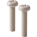 Plastic Screw - Cross Recessed Pan Head Machine Screw - PEEK - Inch Thread