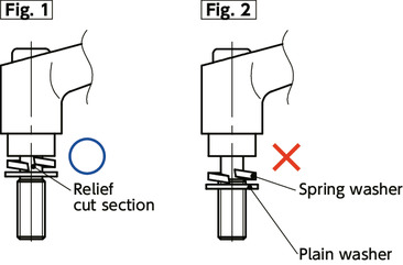 LECMS-WMiniature Plastic Clamp Levers - Spring Washer Integrated Type