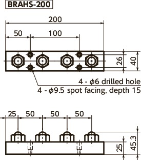 BRAHS-NBall Roller Units - Press Fit Type寸法図