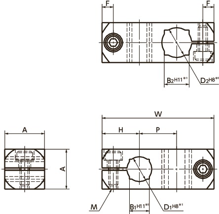 FCCS-CCross Clamper - Clamping Type寸法図