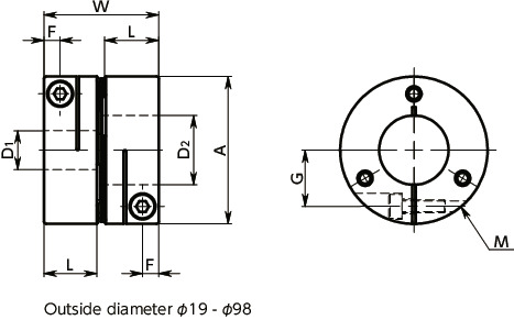 XHS-CFlexible Couplings - Single-Disk Type寸法図