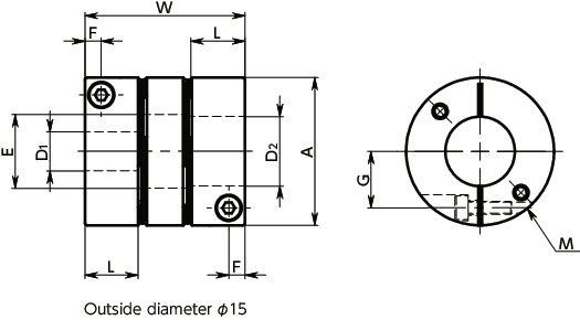 XHW-CFlexible Couplings - Disk Type寸法図