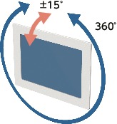 DFT-PBDisplay 장착 시스템 - 360 ° 회전 유형 - 스프링 유지