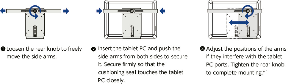 DTAC-AB-ATablet PC Holders - Quick Positioning Type - For Aluminum Frames