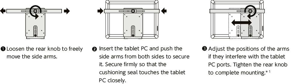 DTAS-MGTablet PC Holders - Single Axis Type - Clamp Lever Retention - Magnet Mounting