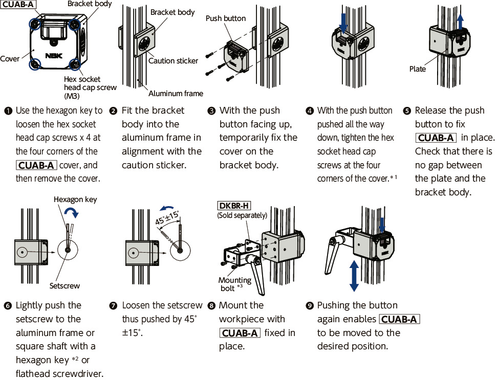 CUAB-AQuick Positioning Brackets - For Aluminum Frames