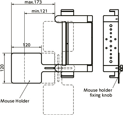 DKMPMouse Holder寸法図