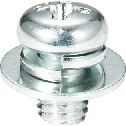 Phillips Pan Head Screws with Washers for Sheet Metal (SEMS)