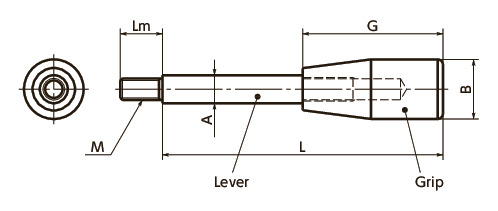 LRGSPlastic Grip Lever 치수도도