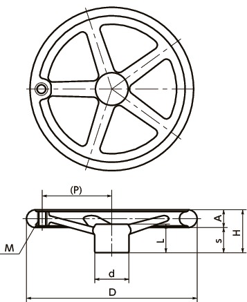 DOffset Handwheel 치수도