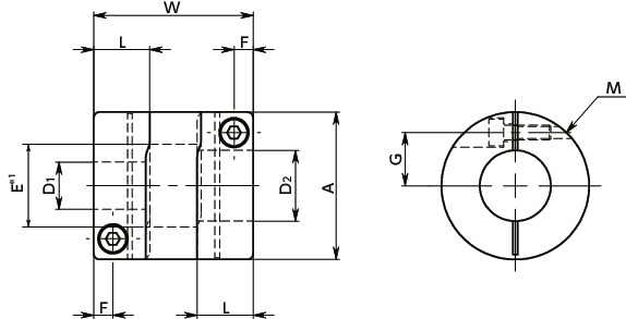 XGS2Flexible Couplings - High-gain Rubber Type - Short Type寸法図