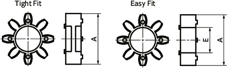 MJC-CSK-EGRFlexible Coupling - Jaw-Type - Clamping + Key Type